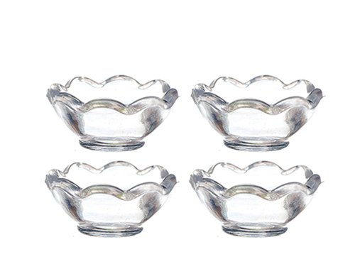 Small Clear Bowls, 4 pc.